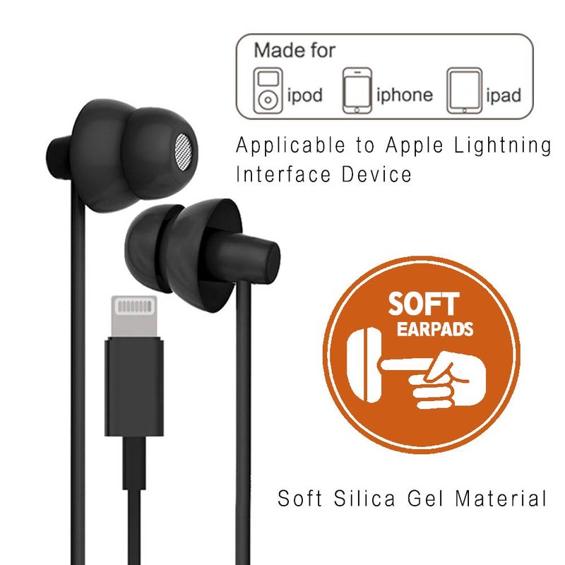 MAXROCK Lightning Wired Sleep Earphones for iphone14,13,12,11,10,9,8,Xmax,7 - Image 2